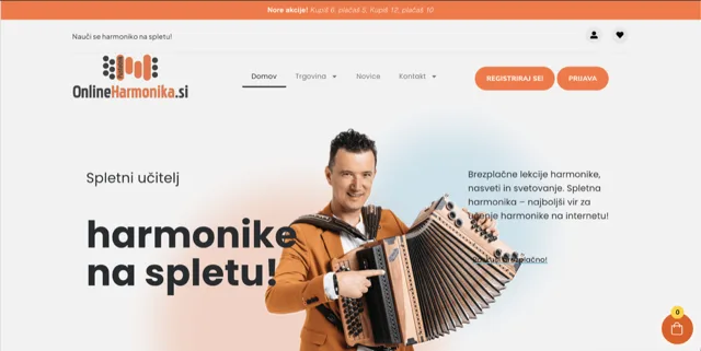 Onlineharmonika.si - spletna aplikacija za učenje harmonike